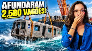 Por que Nova York afundou 2.580 vagões de metrô no Oceano Atlântico?